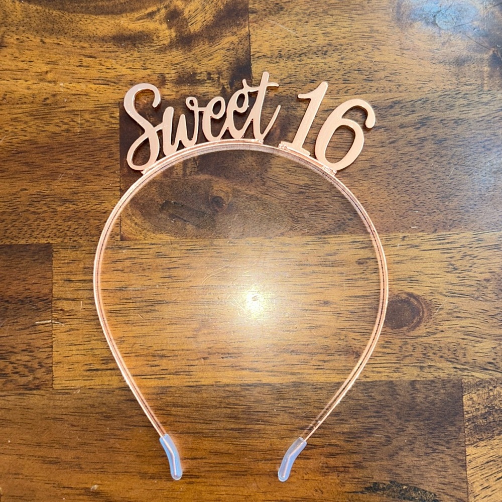 Sweet 16 rose gold headband